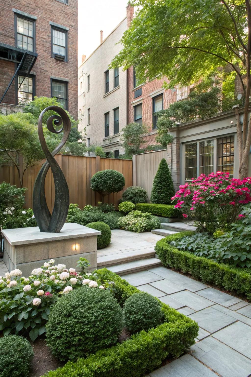Make a bold statement with outdoor art.