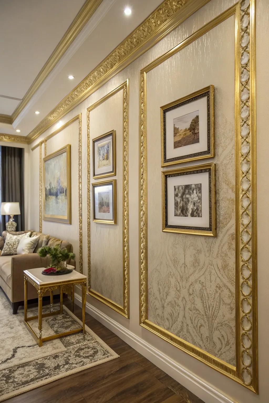 Shining details introducing glamour to a living room.