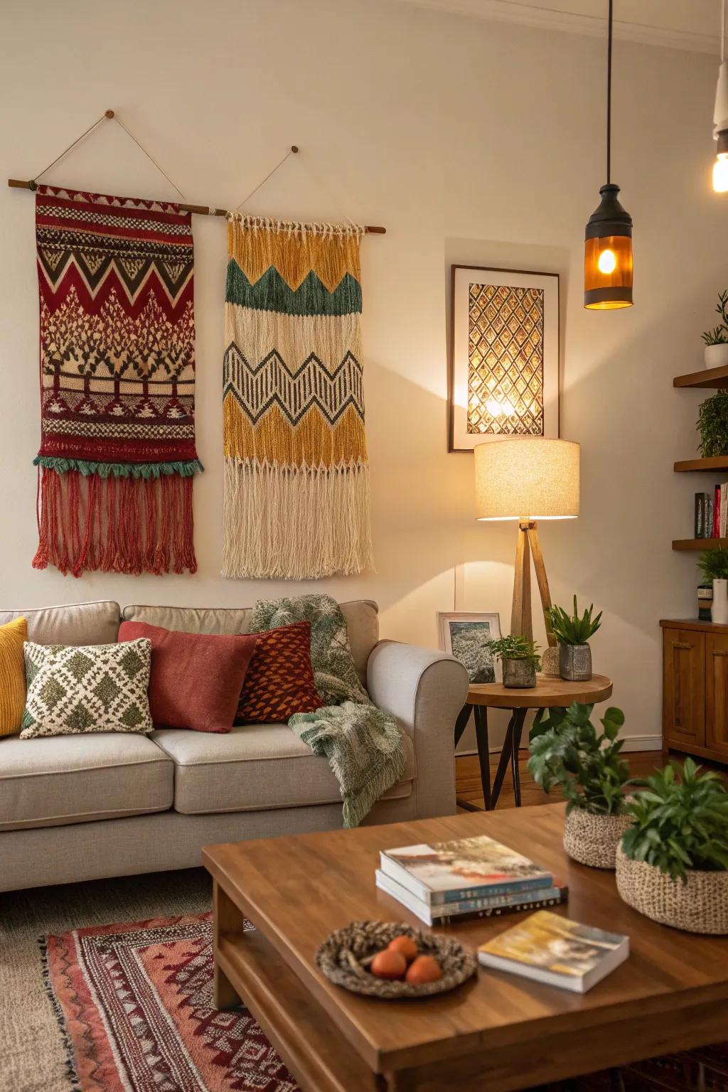 Wall adornments offer a tactile and inviting addition to any space.