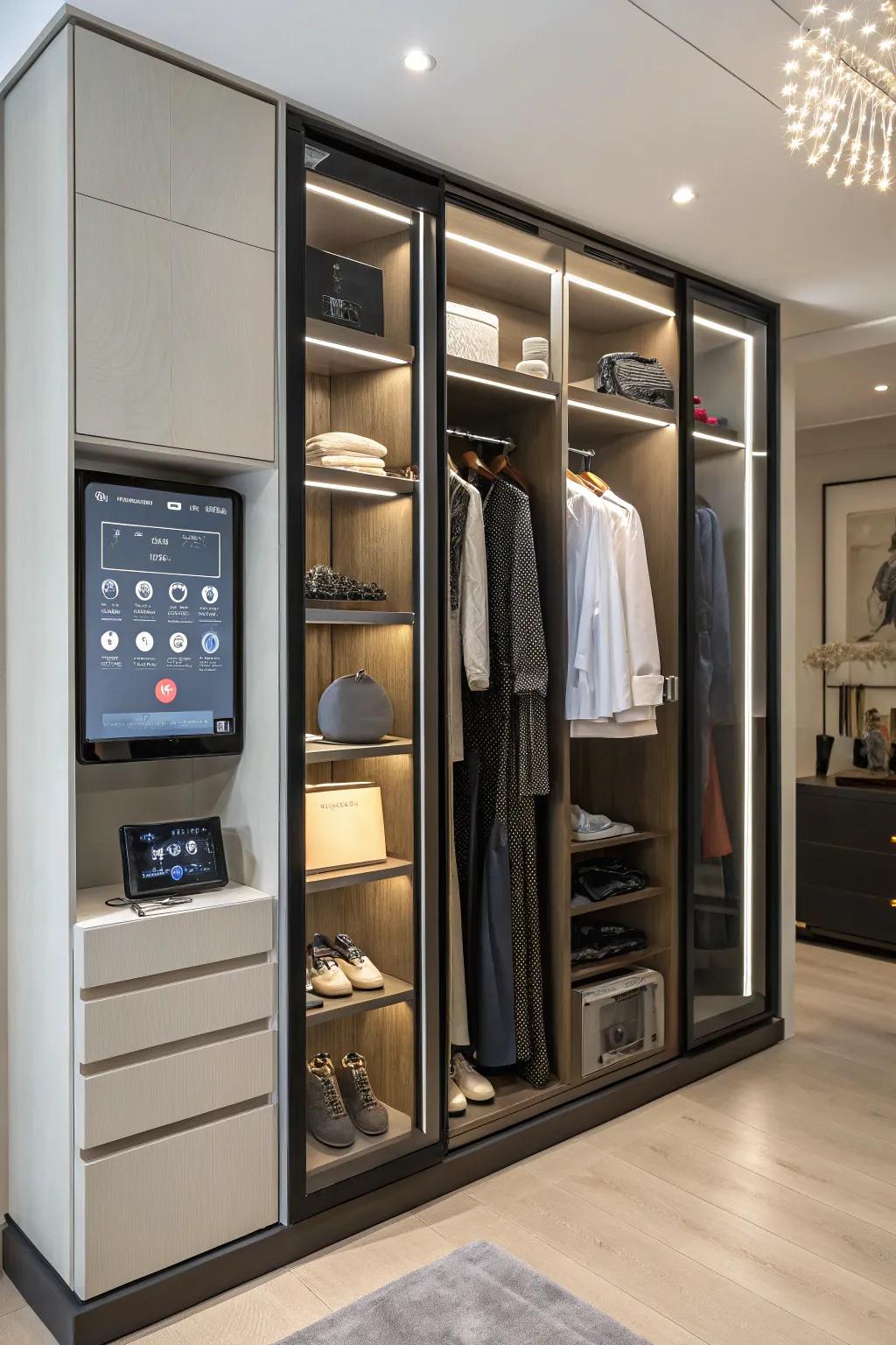 Intelligent technology transforms your closet into a modern, efficient space.