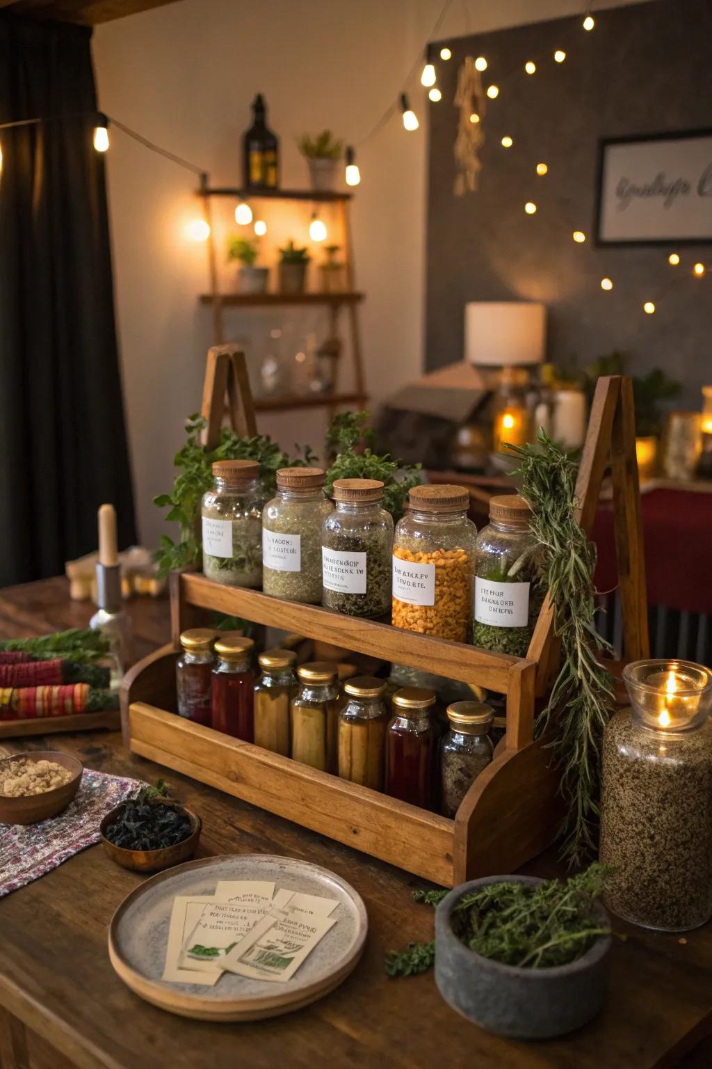 Blend up magic with a DIY potion station.