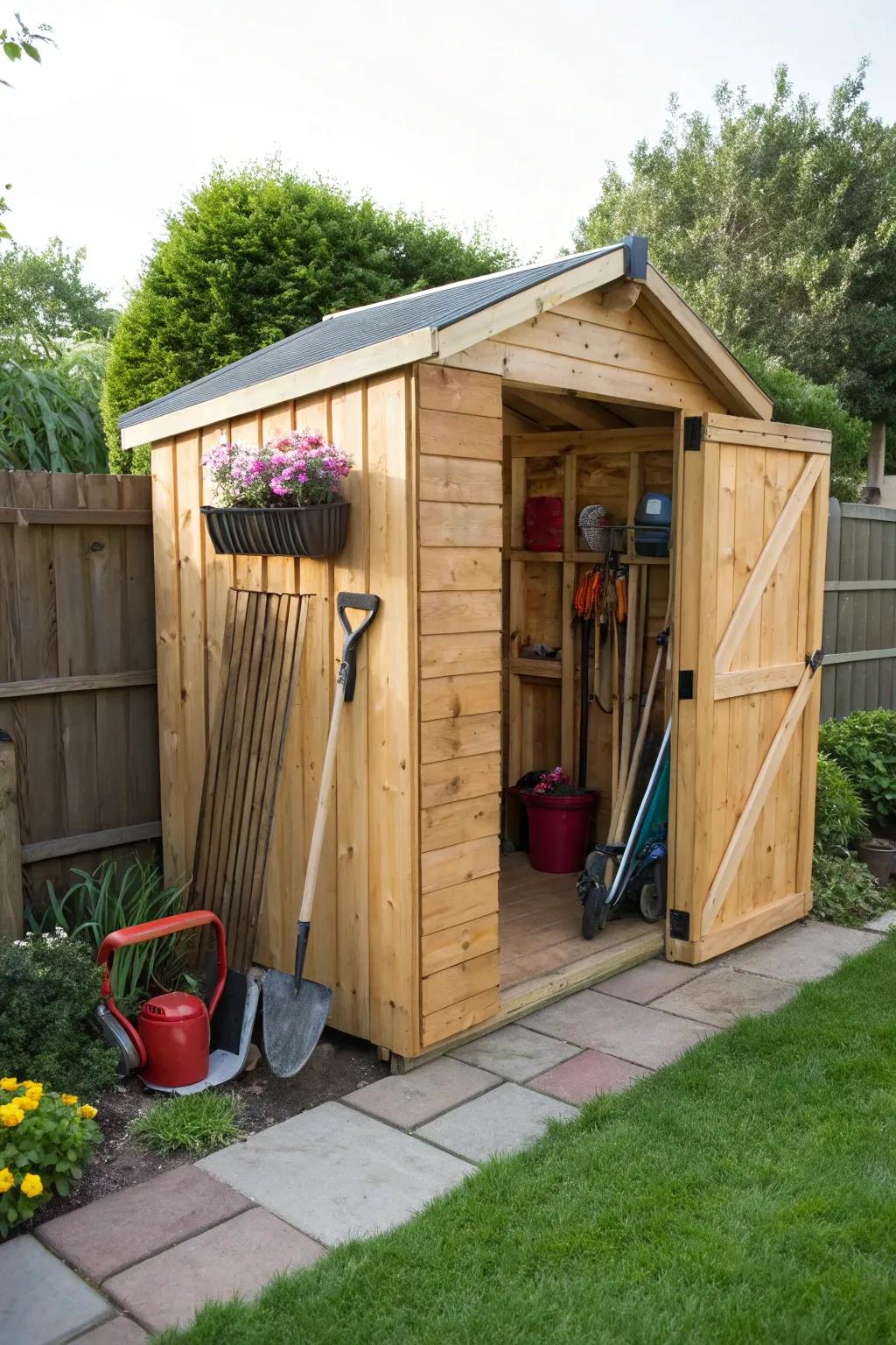 With a shed addition, you may increase your storage options.