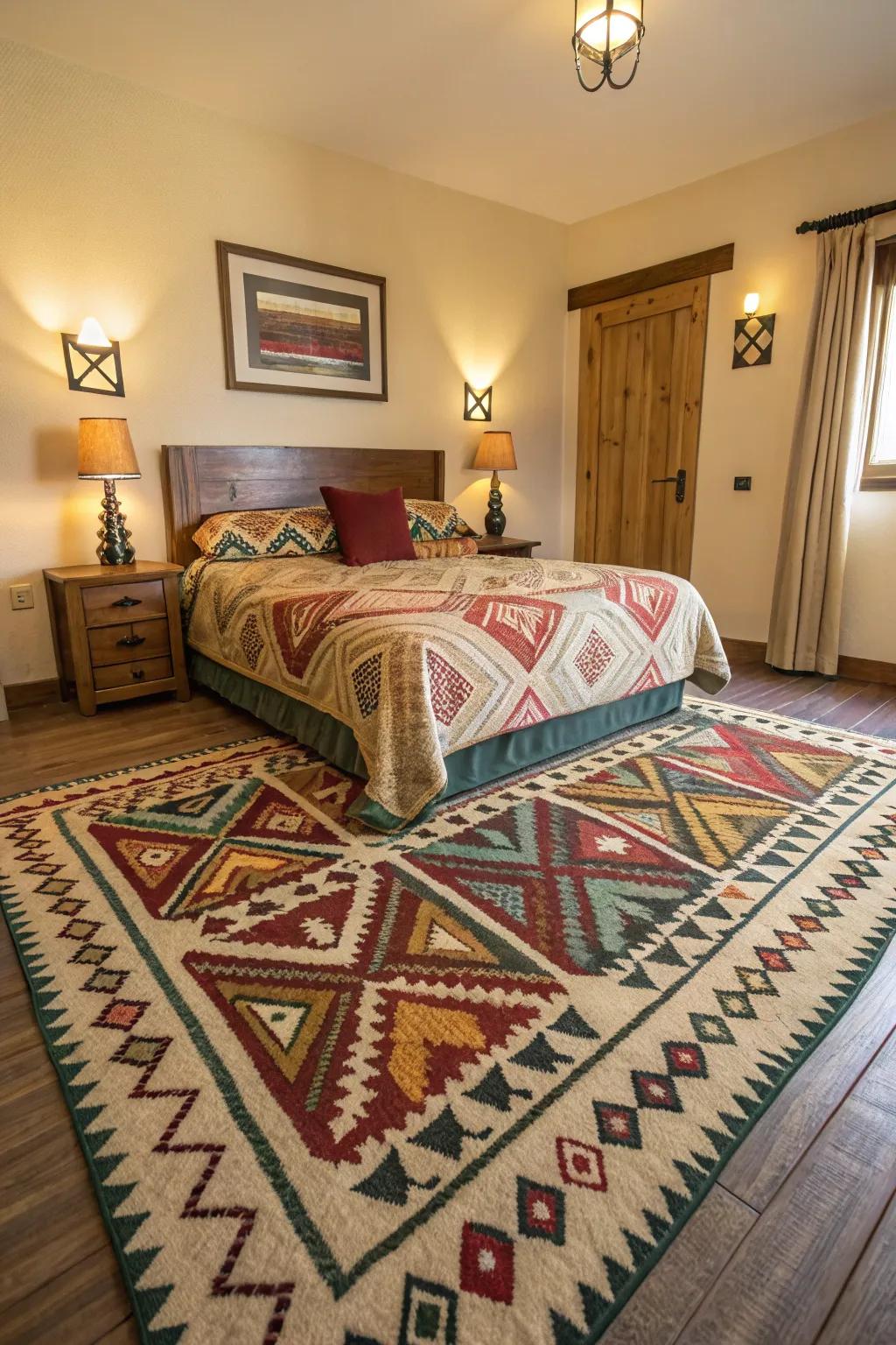 Geometric patterns add structure and a sense of fun.