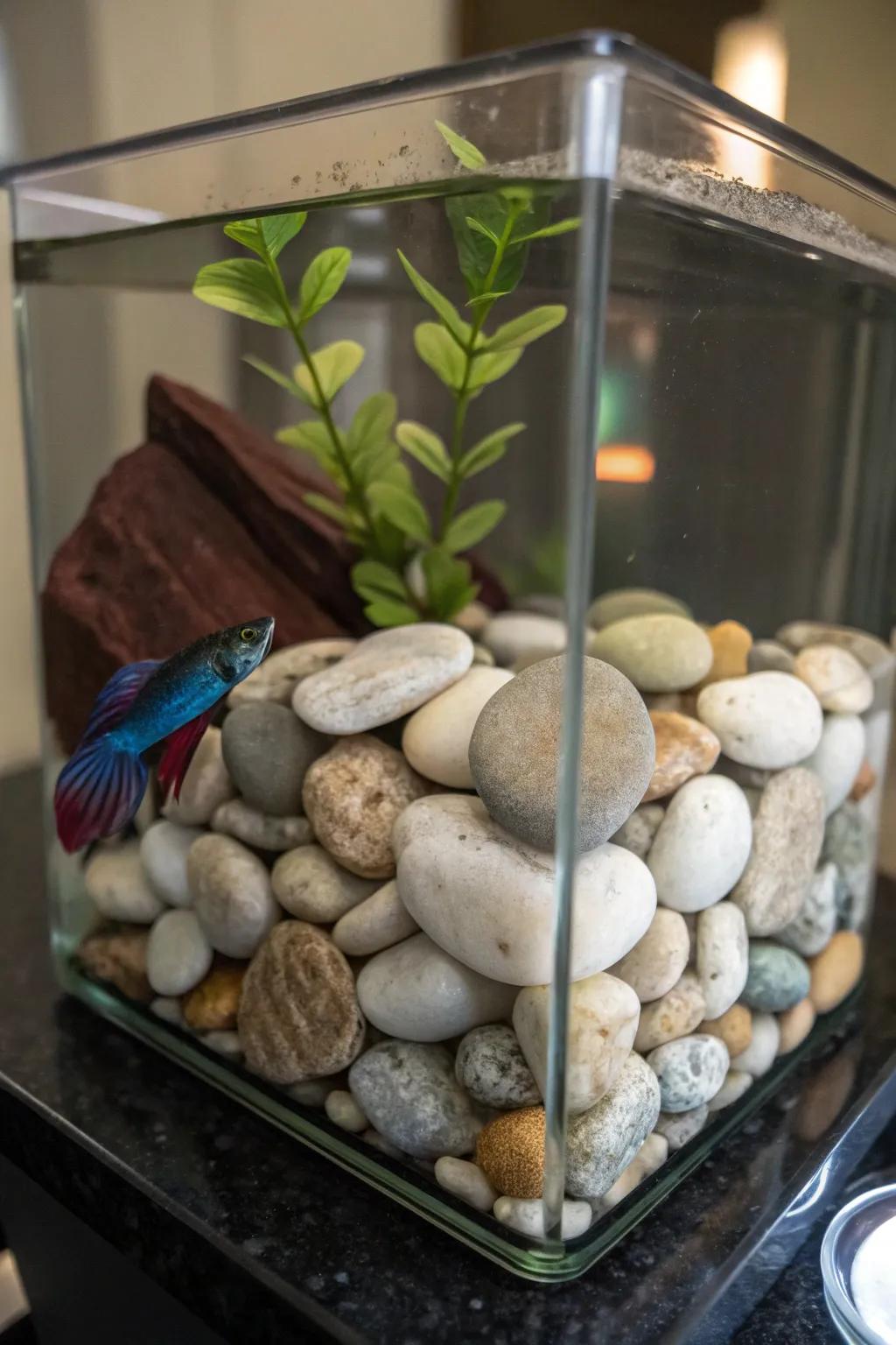 Design a stony shelter utilizing natural stones for a snug getaway.