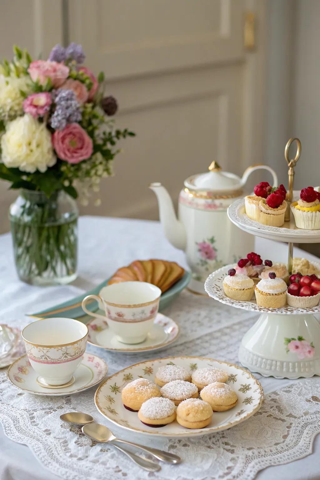 A lovely tea setup for a personal celebration.