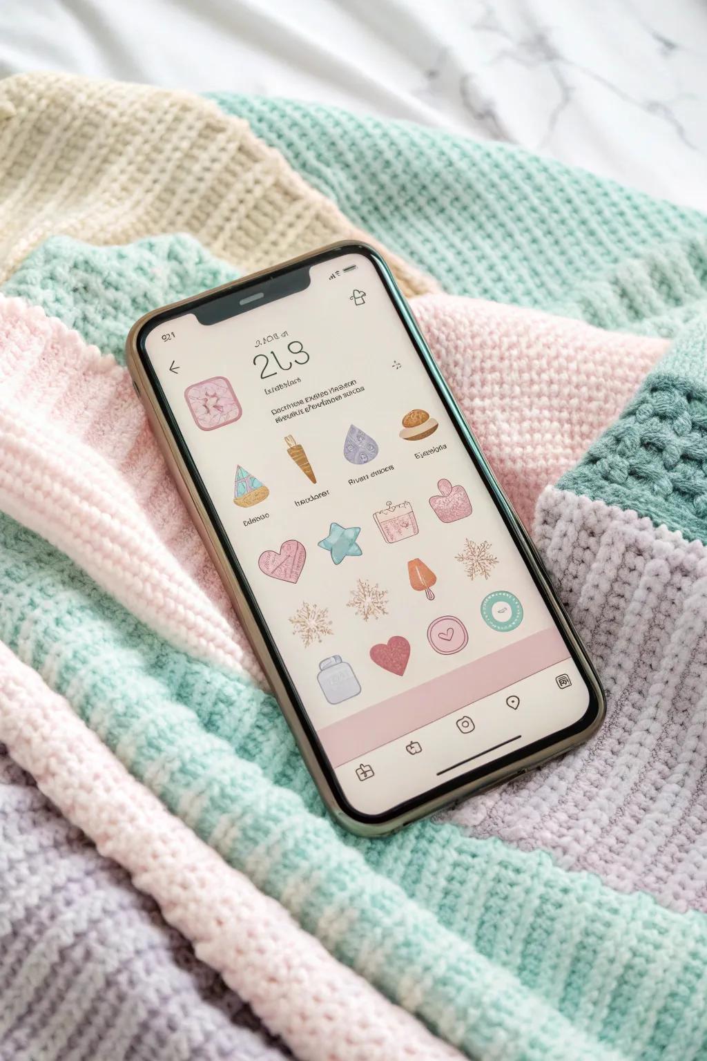 Create a calming vibe with pastel hues on your home screen.