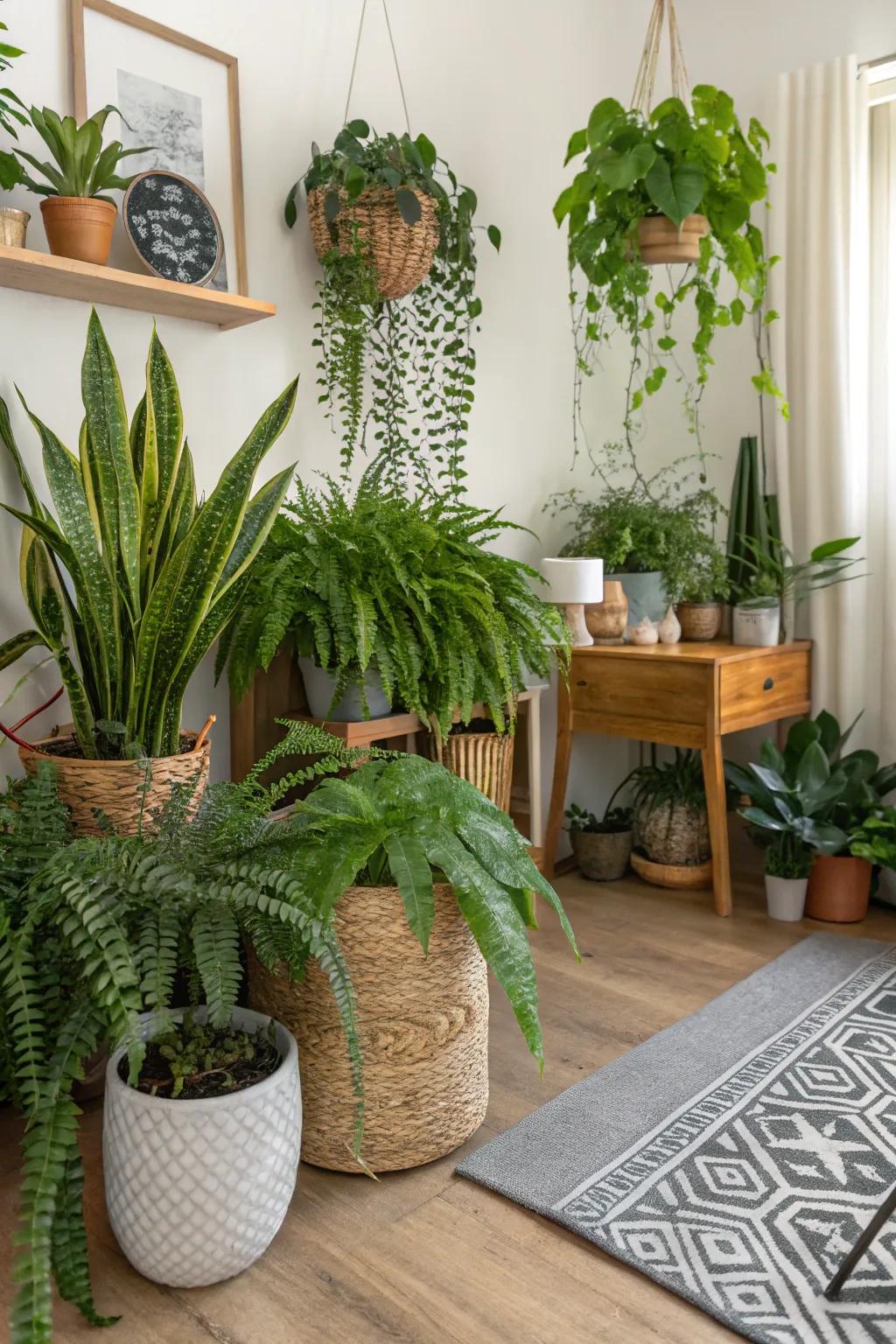 Internal flora rejuvenates and animates your area.
