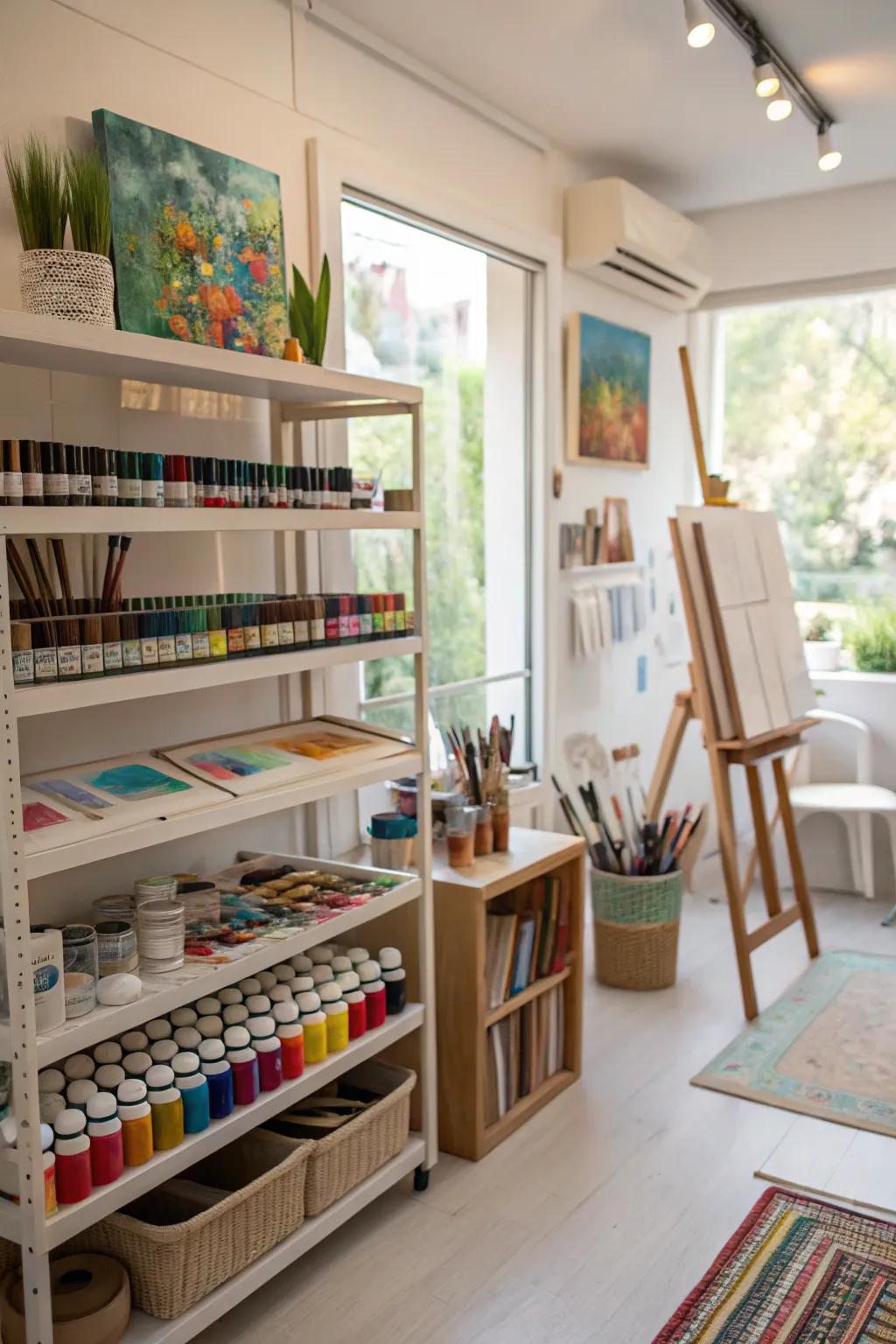 Organized shelves for a clear mind.