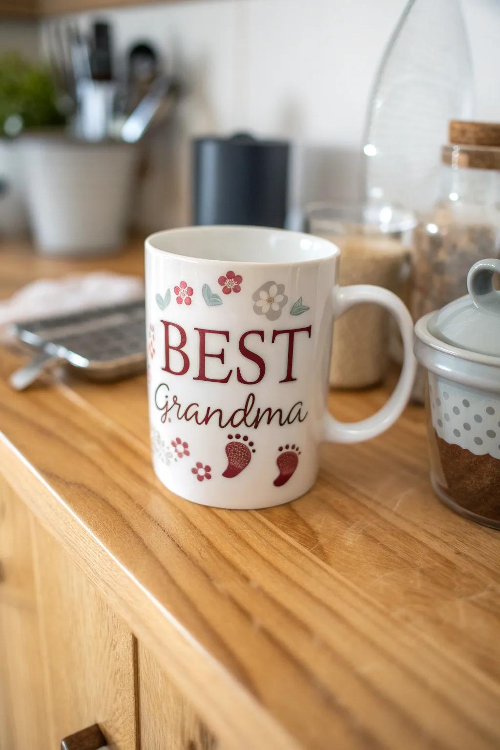 A personalized mug certain to warm both hands and heart.
