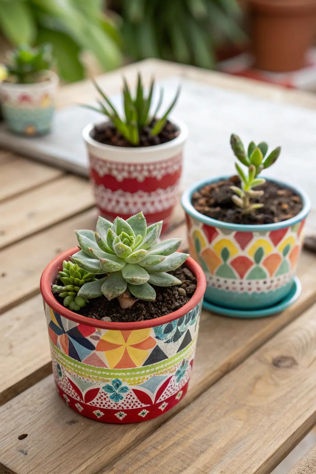 Small potted plants are delightful, low-maintenance gifts that guests will treasure.