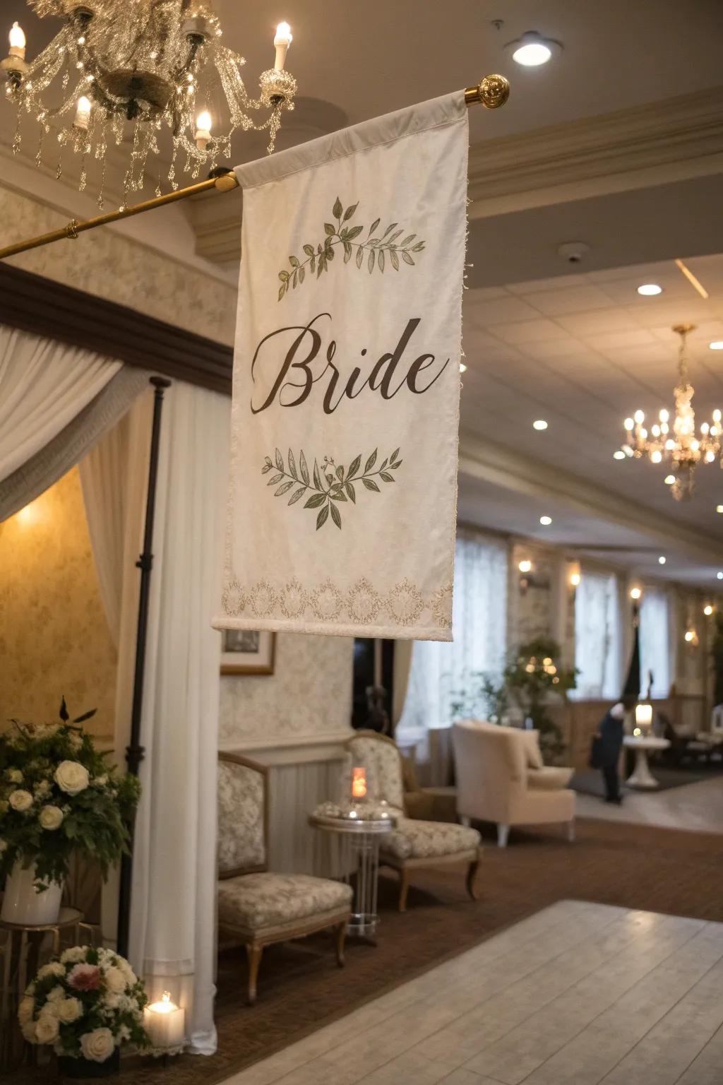 Customized banners enrich the decor with significance.