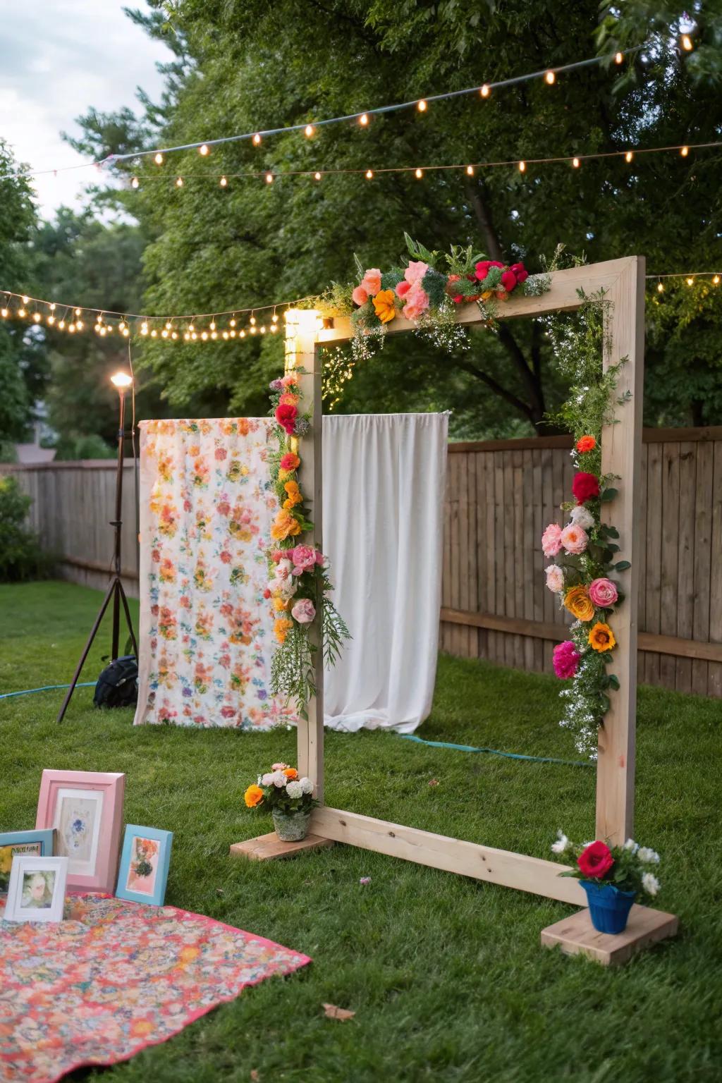 A fun and chic DIY snapshot corner perfect for capturing moments.