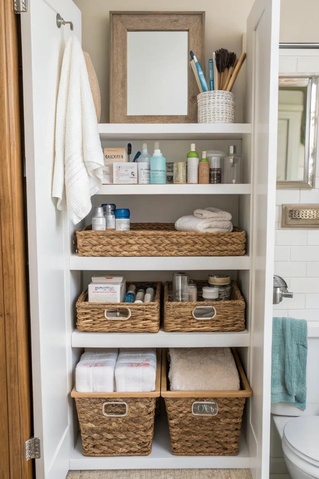 Transform chaos into tranquility through organized storage.