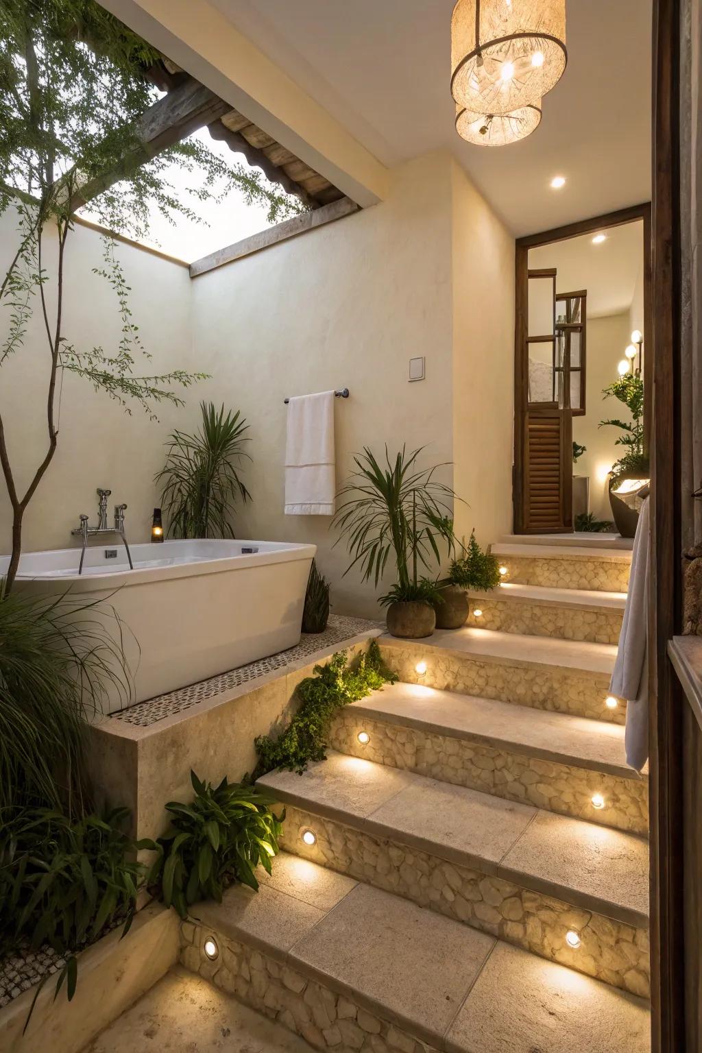 Improve ease of use and visual appeal with functional steps to your bathtub.