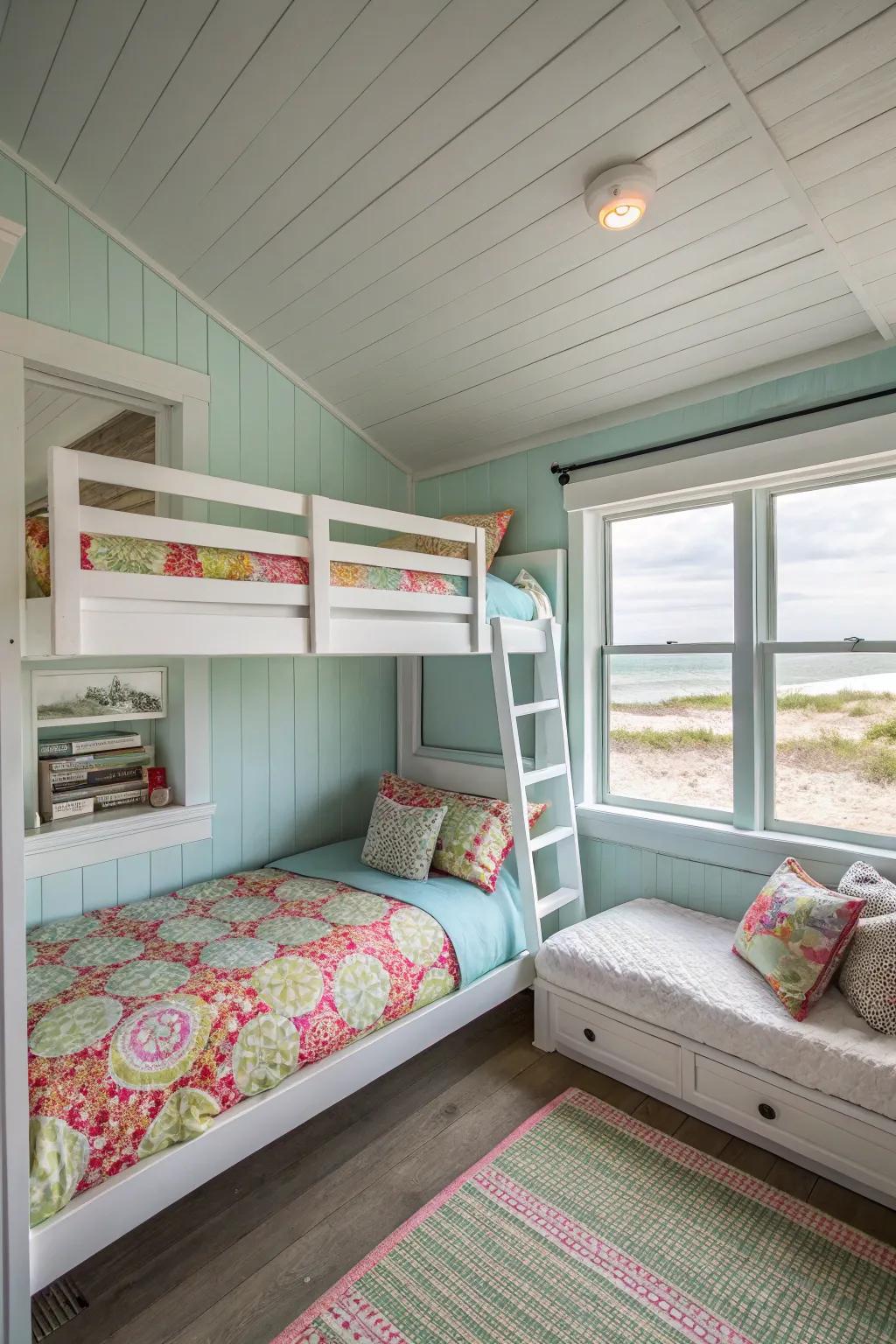 Enhance your area through triple corner bunk beds.