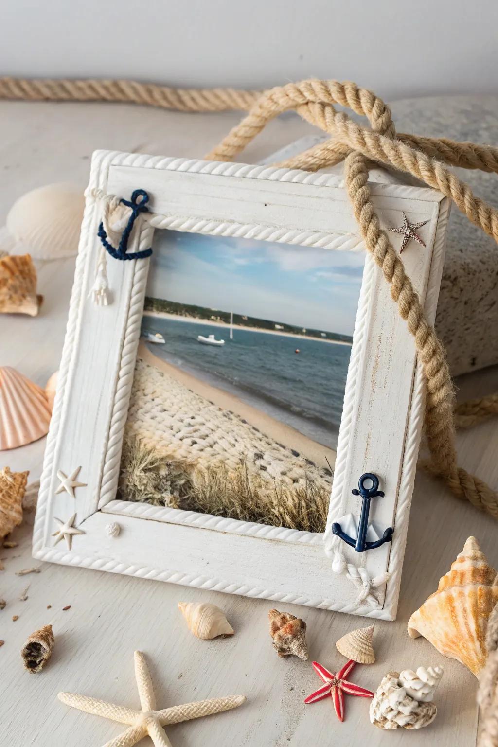 Showcase your beach memories with maritime photo frames.