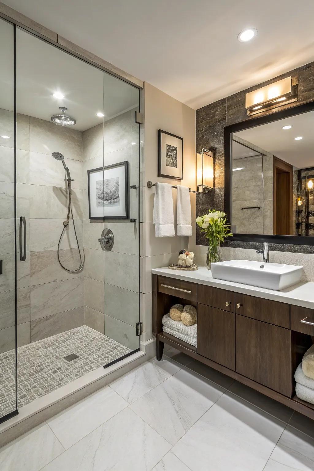 Ceramic tiles introduce a hint of luxury to any bathroom.