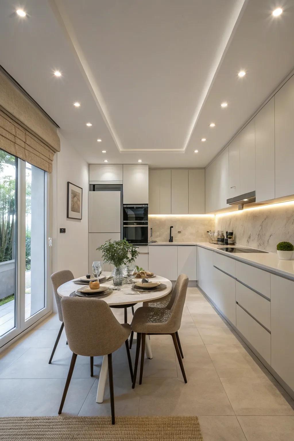 Achieve a minimalist look with subtle illumination.