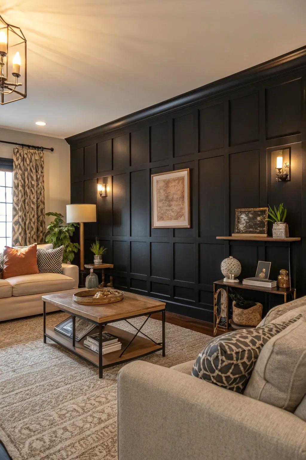 Emphasized walls deepen and sharpen the point of interest.