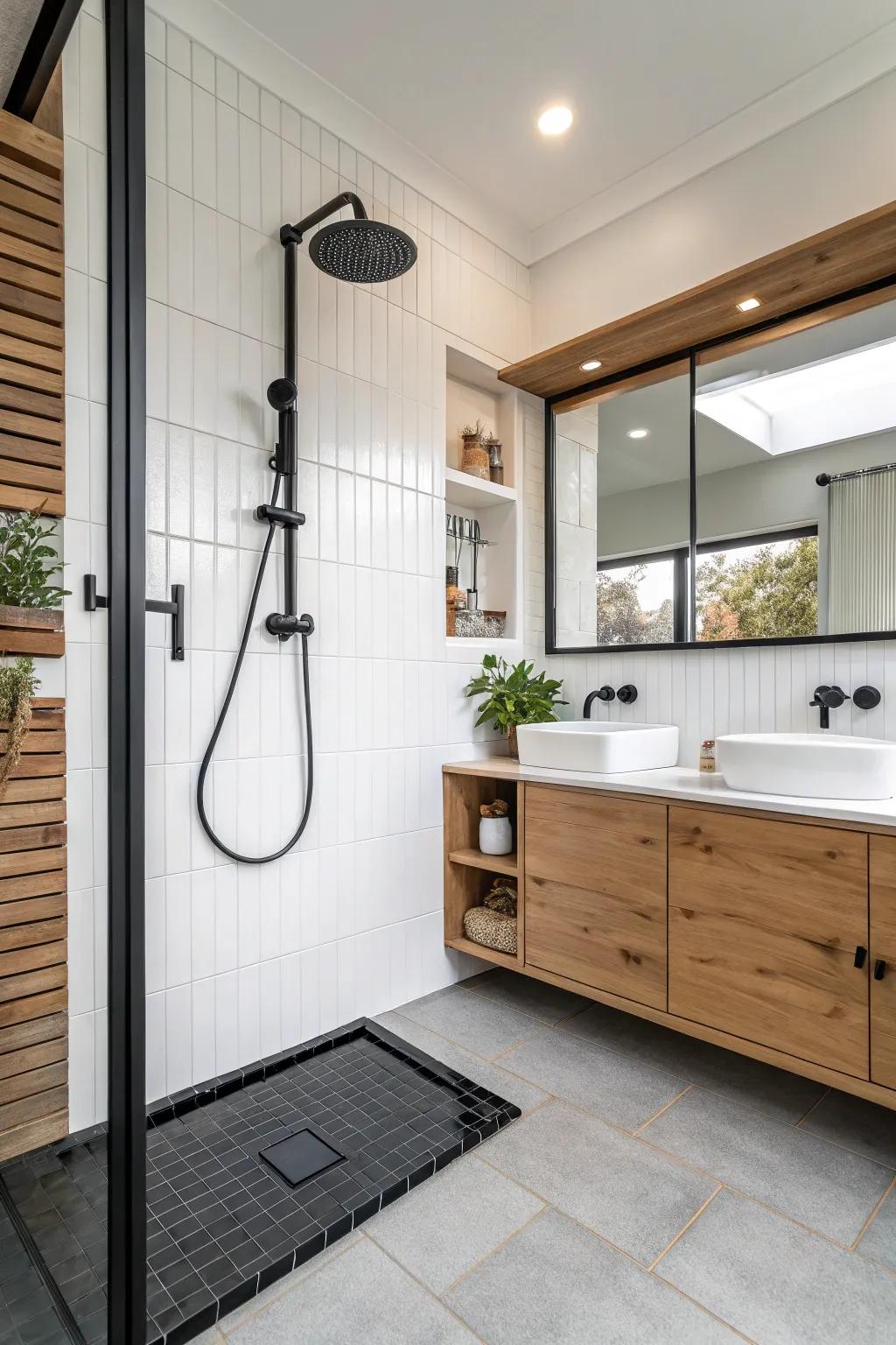 Contrast with brighter aspects for a harmonious design.