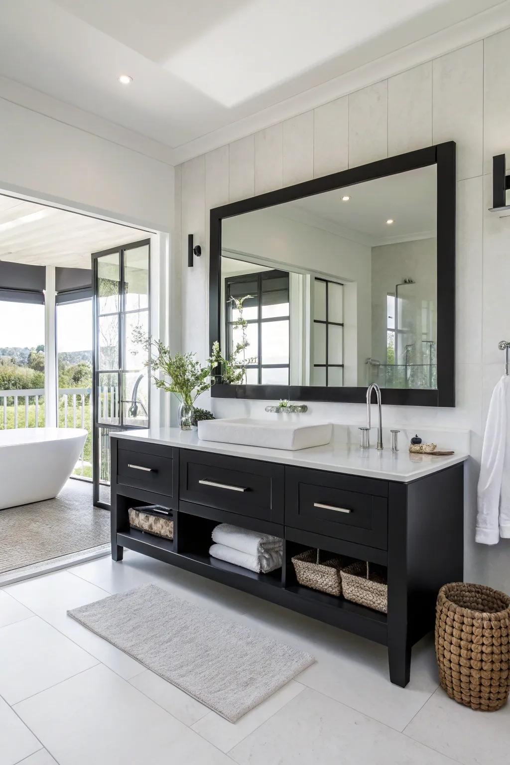 Wall-mounted washstands deliver a contemporary and roomy design, best suited for modern bathrooms.