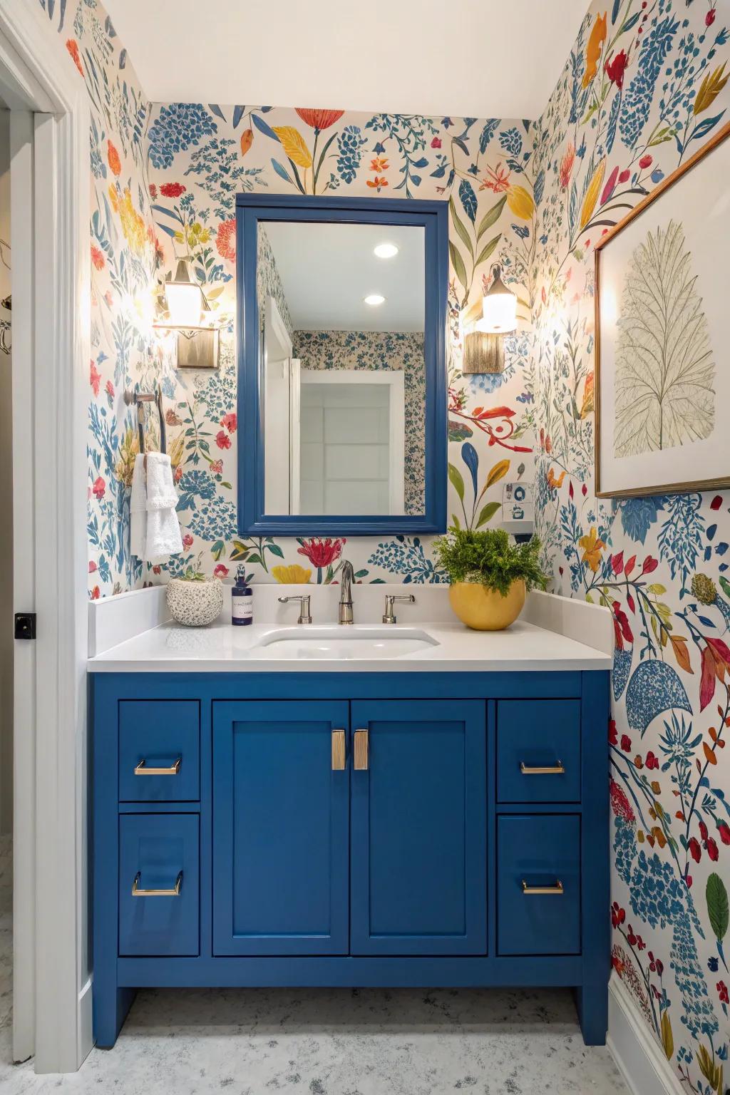 Sapphire makes a daring statement set against a spirited backdrop.