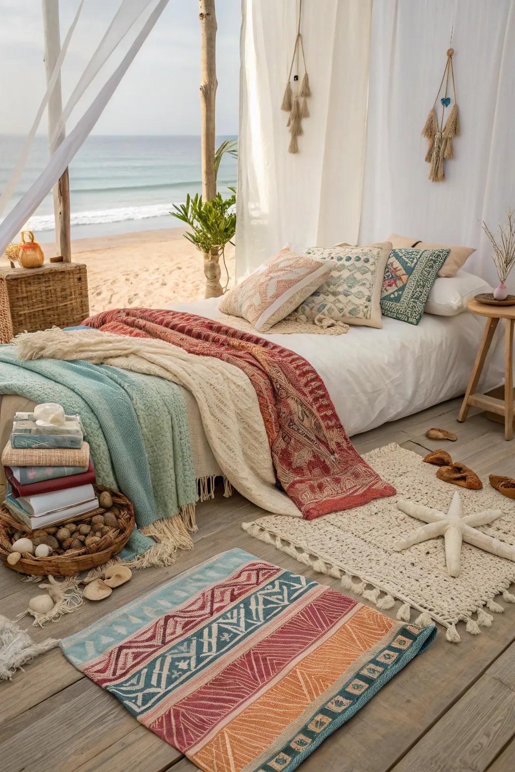 Textural layers introduce depth and warmth to your boudoir.