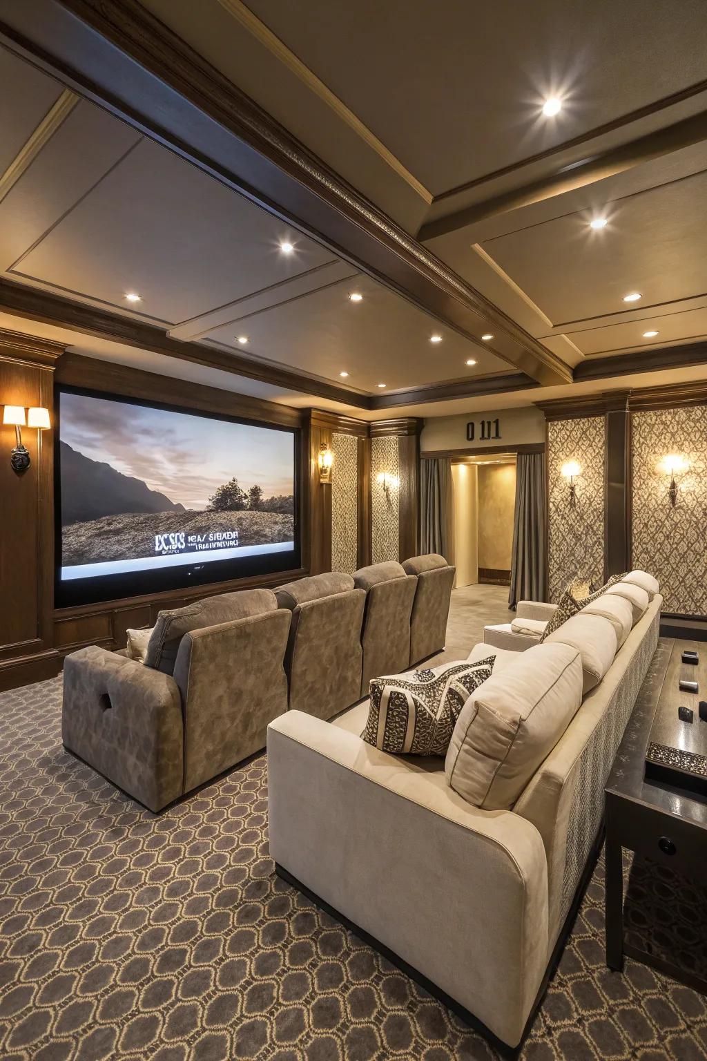 Enjoy a cinematic experience without leaving home, thanks to a fully equipped theater in your bonus room.