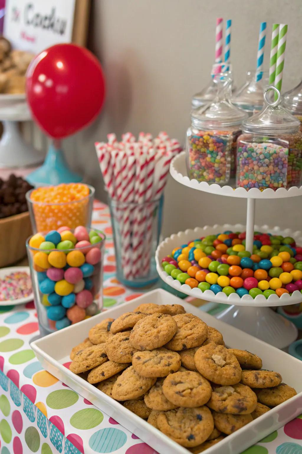 Combining store-bought and homemade goodies introduces both charm and variety.