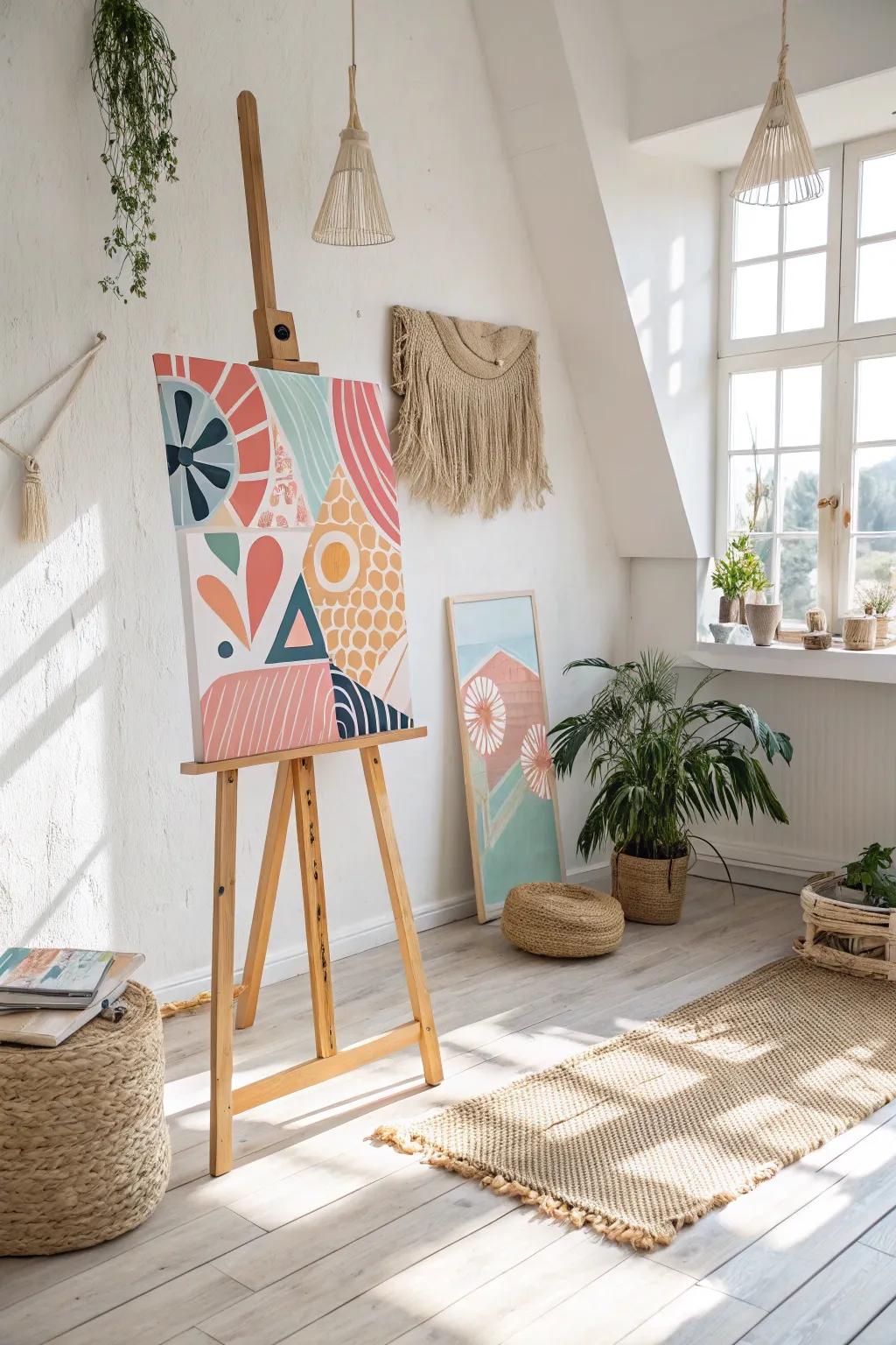 Step into the world of non-figurative expression with audacious shapes and vibrant shades that ignite the imagination.