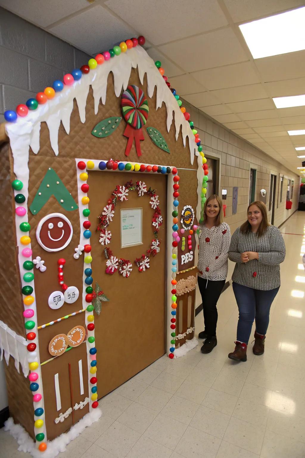 A sweet gingerbread sanctuary-themed school portal.