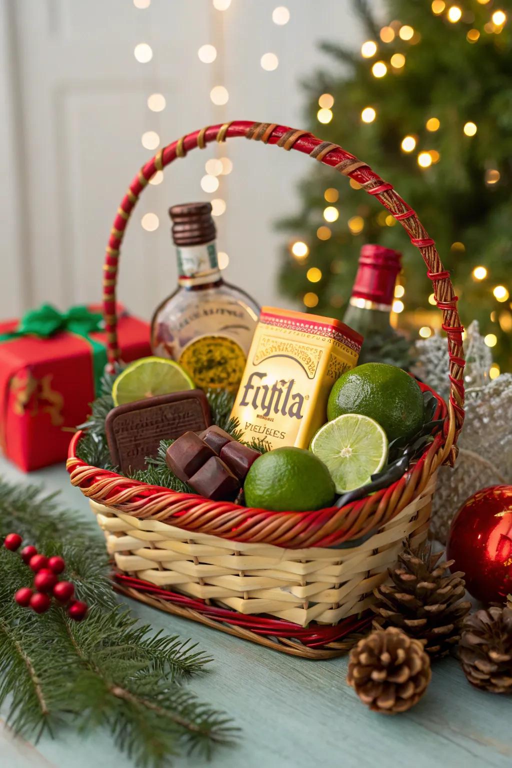 An agave hamper, ready to liven up any holiday party.