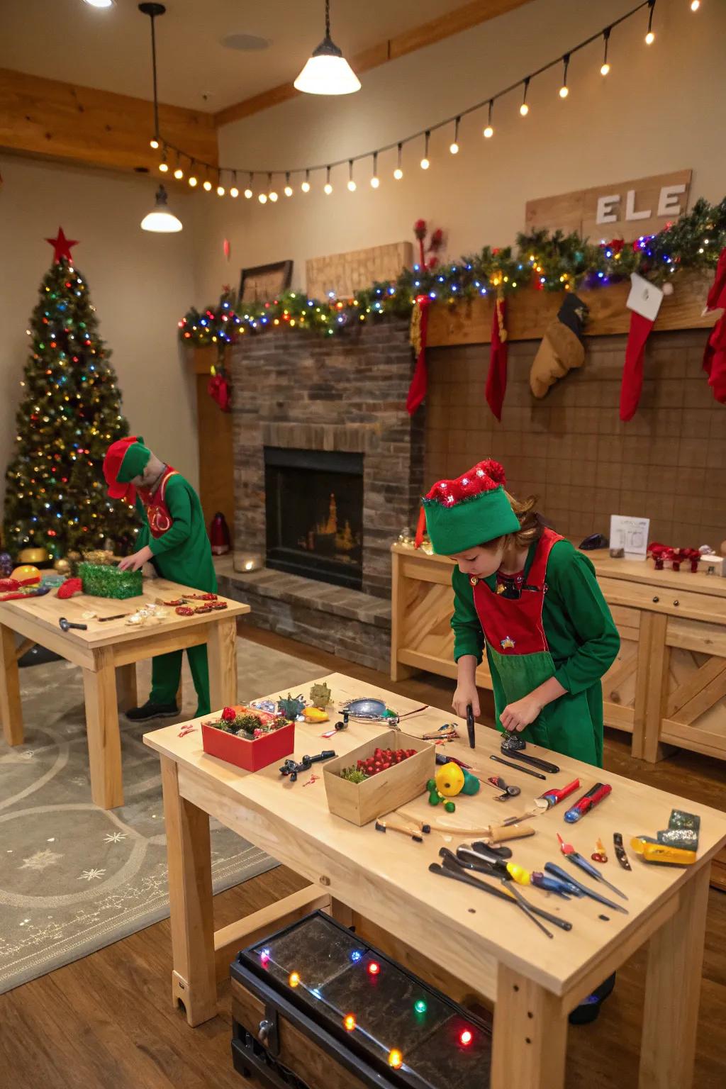 Bring the enchantment of the North Pole to your celebration with Father Christmas's Workshop.