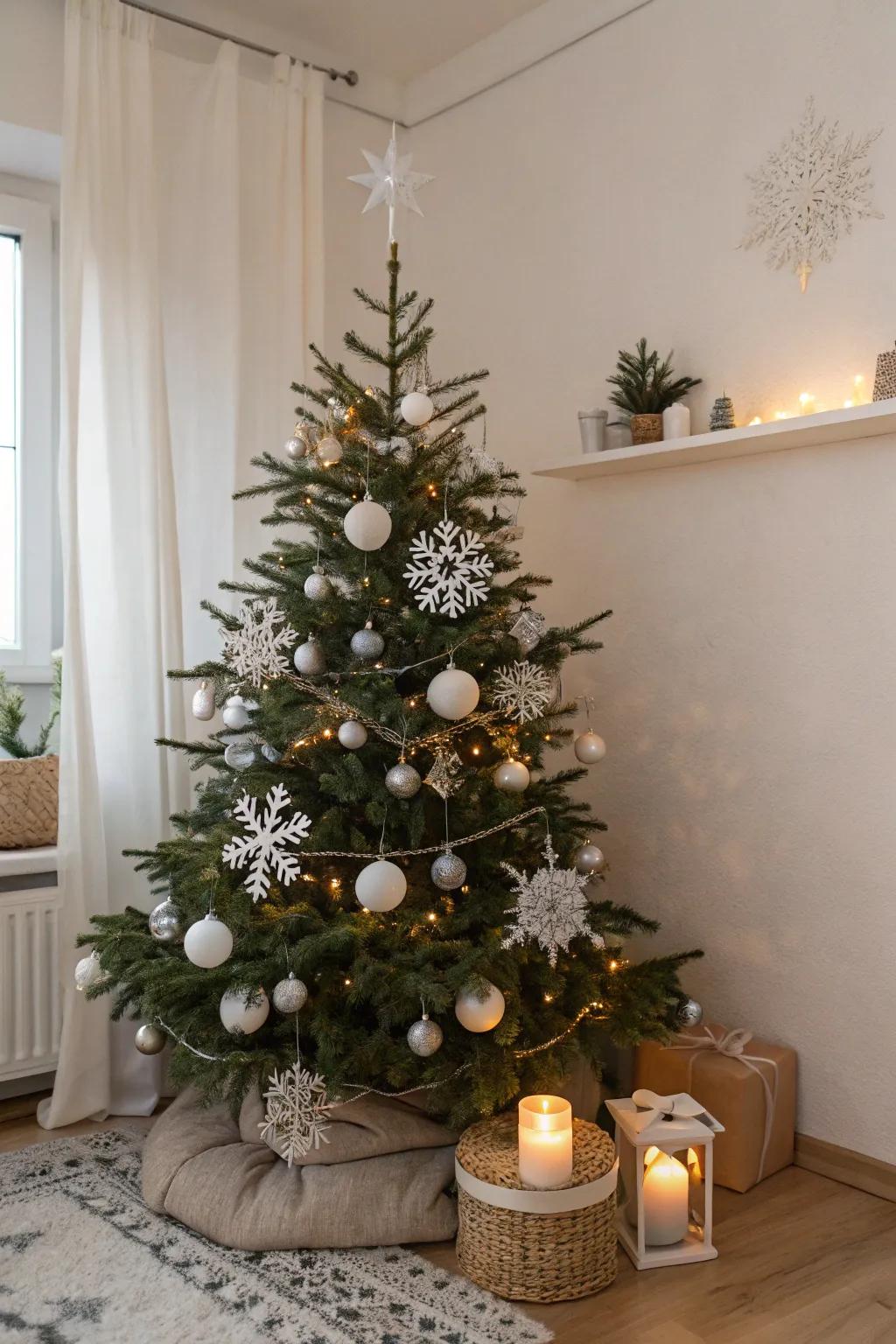 A frigid Nordic paradise theme conveys a tranquil and icy allure.