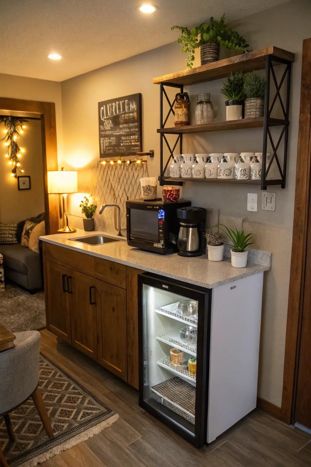 An elegant coffee spot with individualized features.