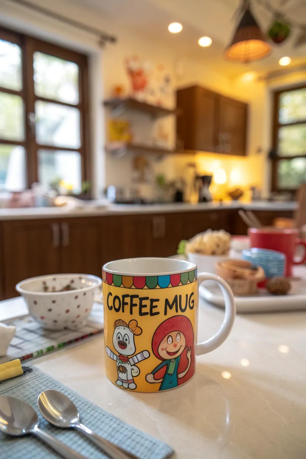 A funny mug design to start your day with a smile.