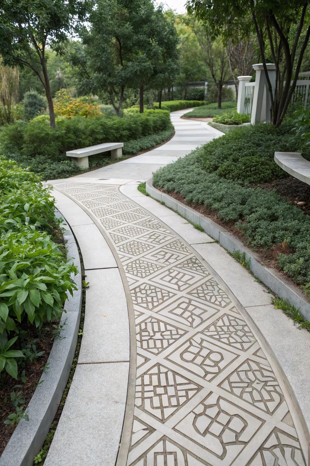 Modernize your outdoor space incorporating angular layouts.