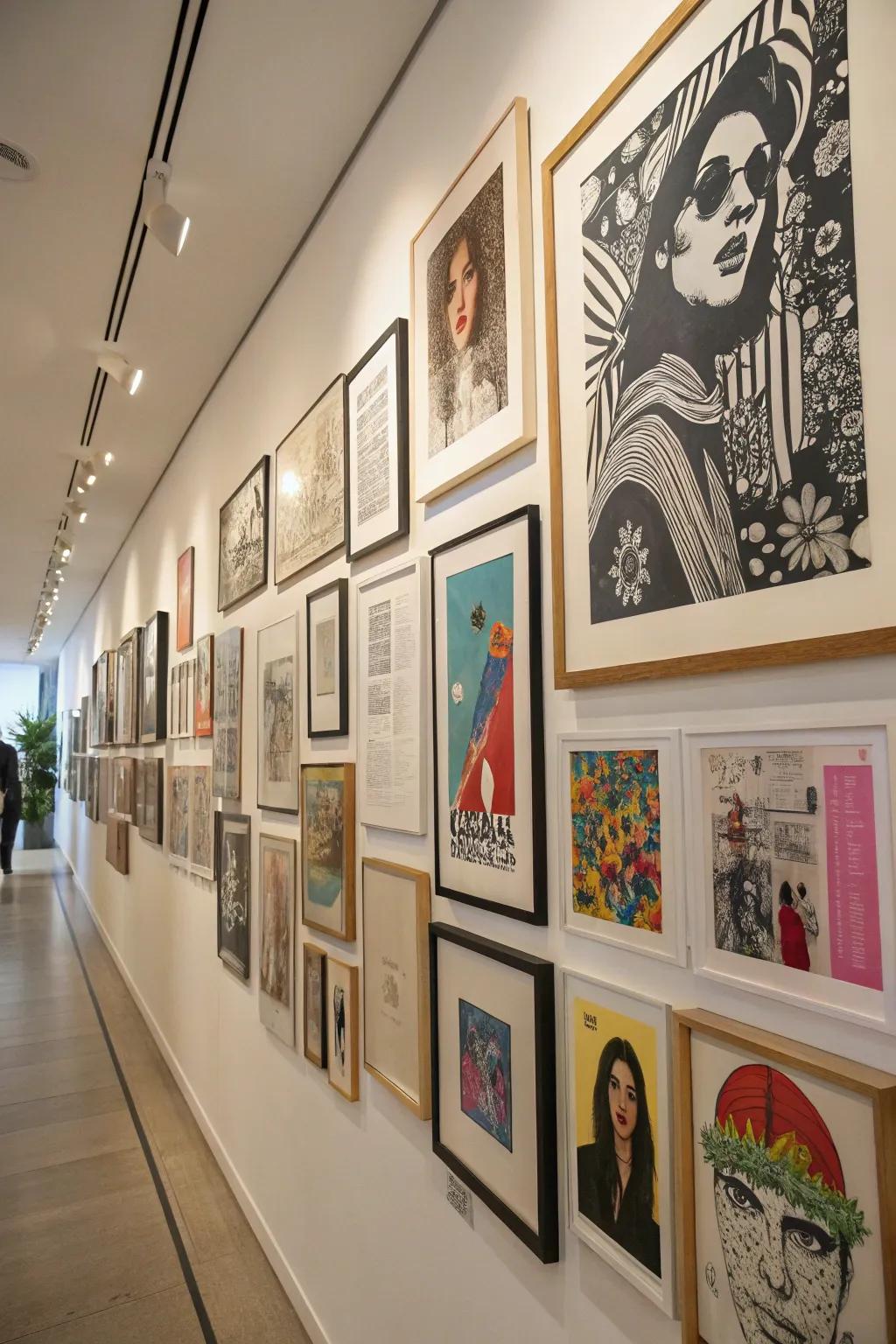 Individualize your space with a unique wall of memories.