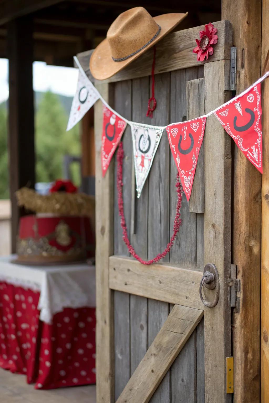 Barn doors offer a rustic backdrop ideal for memorable photos.