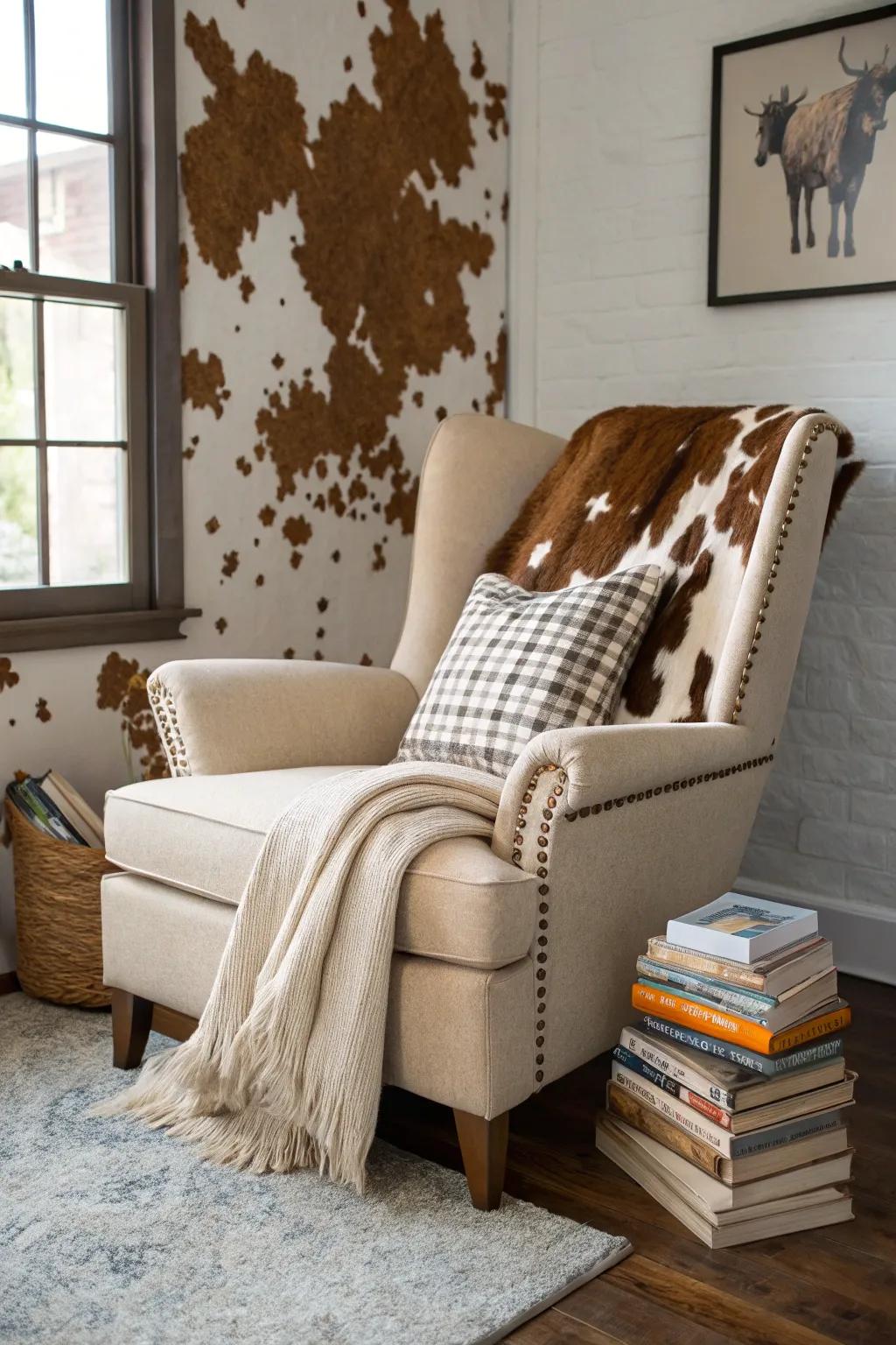 A comfy hideaway improved by a hide backdrop.