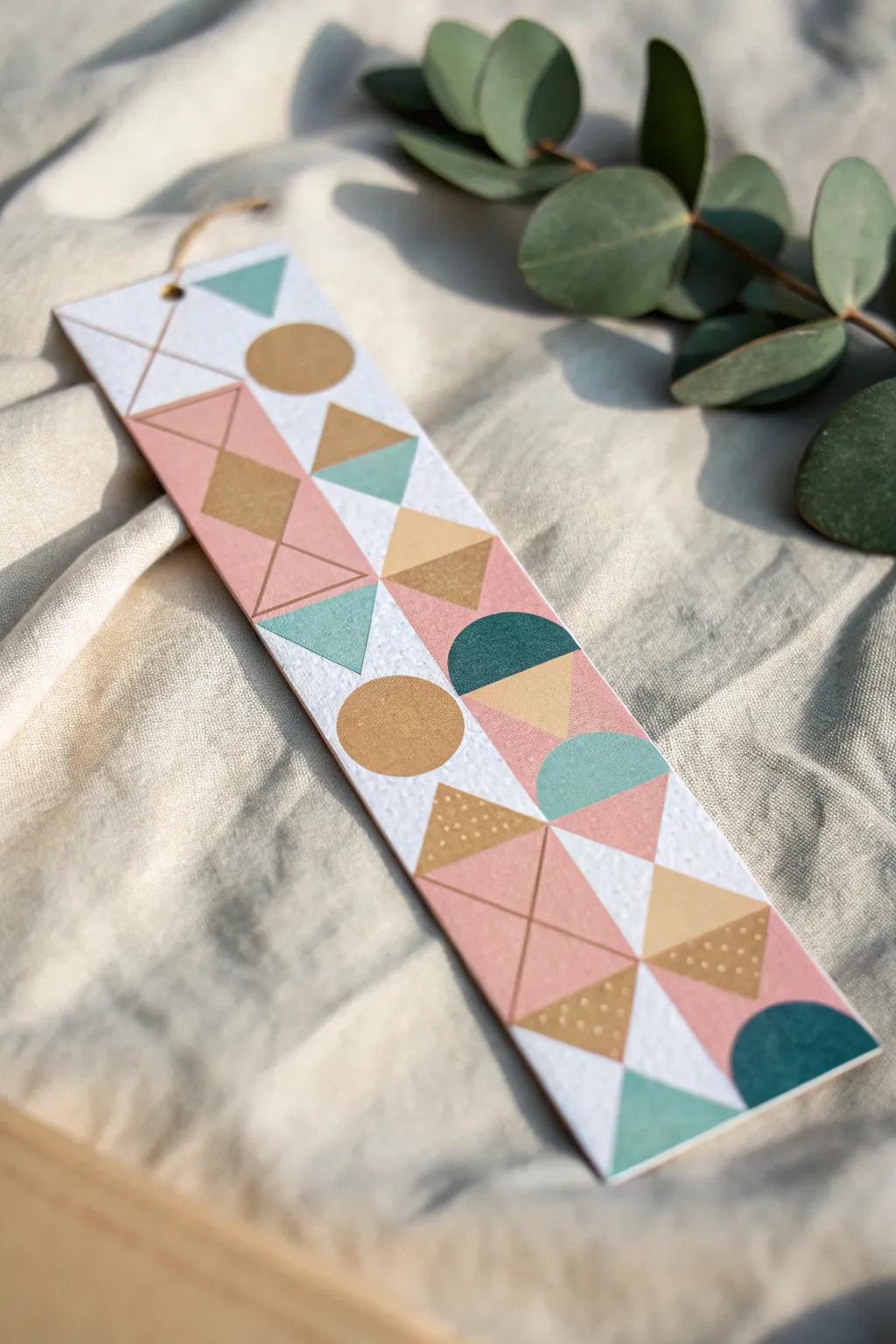 Discover the beauty of geometry with this handcrafted minimalist bookmark.