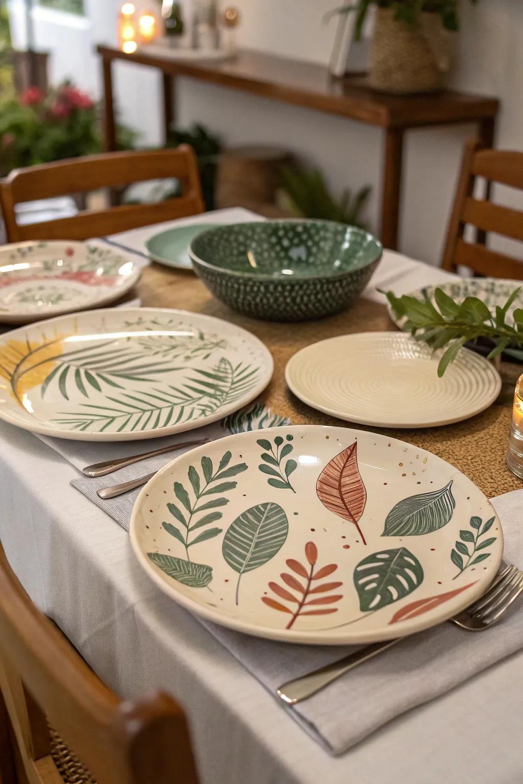 Artistic dishes make every meal an occasion.