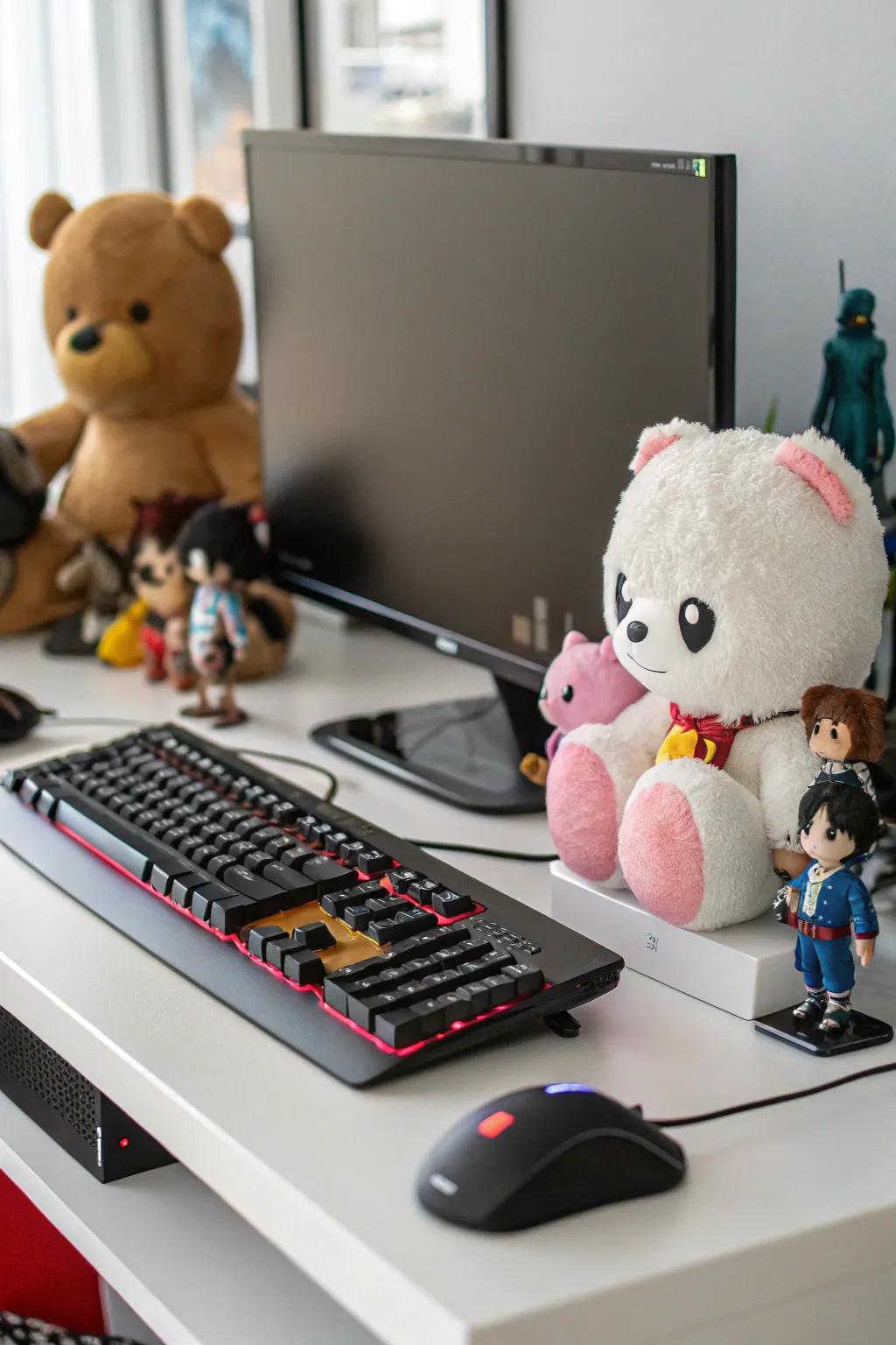 Subject-related ornaments individualize your PC station.
