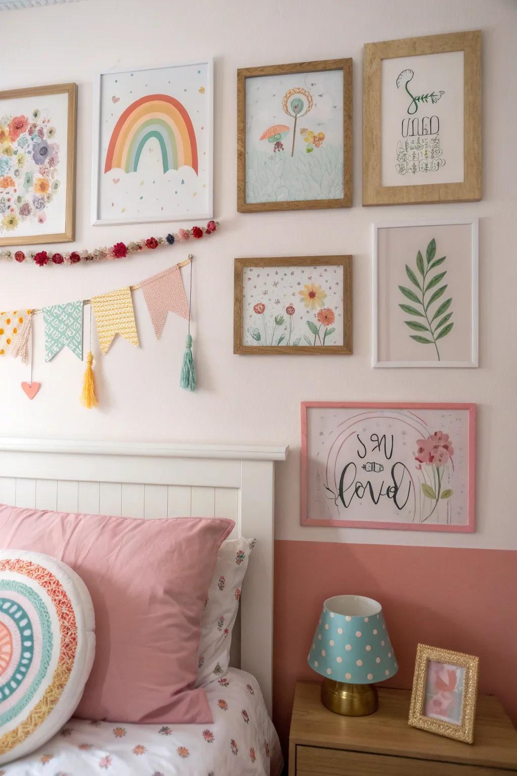 Playful wall decorations give character and appeal.