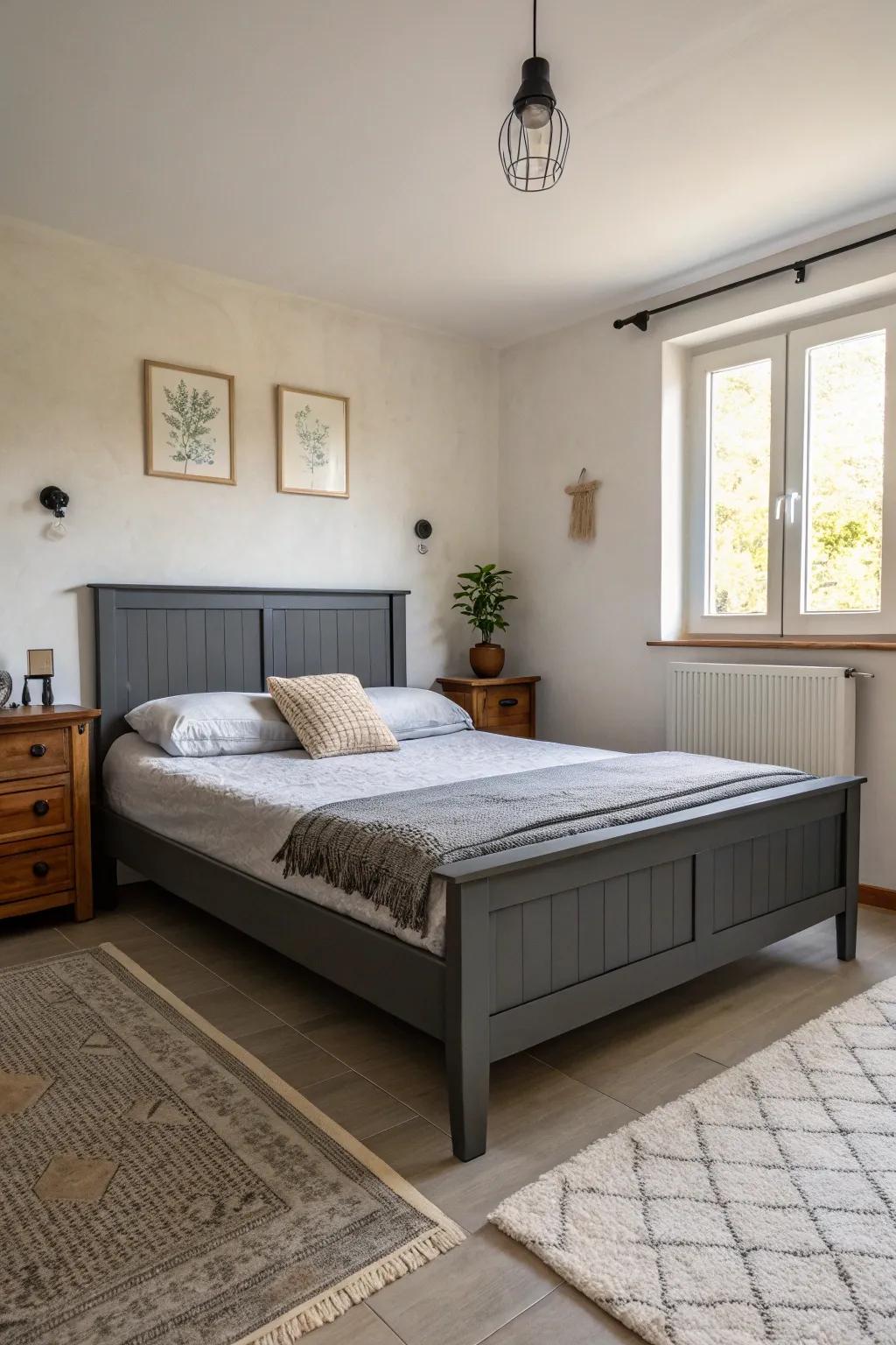 A minimalist bedroom design underscoring simplicity and sophistication.