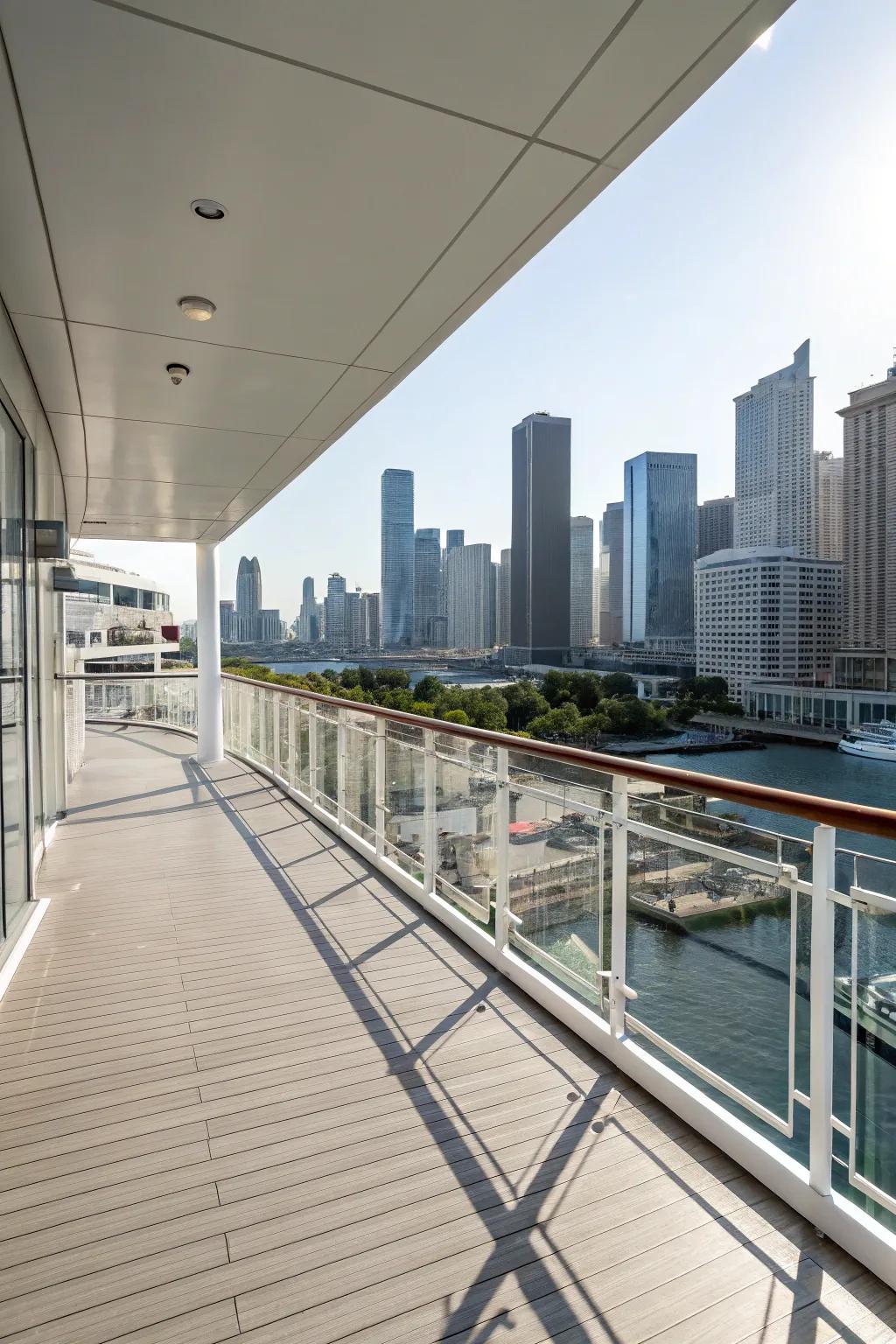 Stylish railings introduce a modern aesthetic to your deck.
