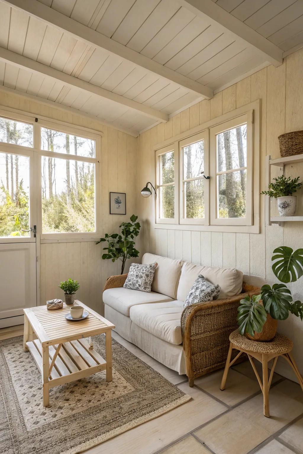 Light colors can make small spaces appear larger.