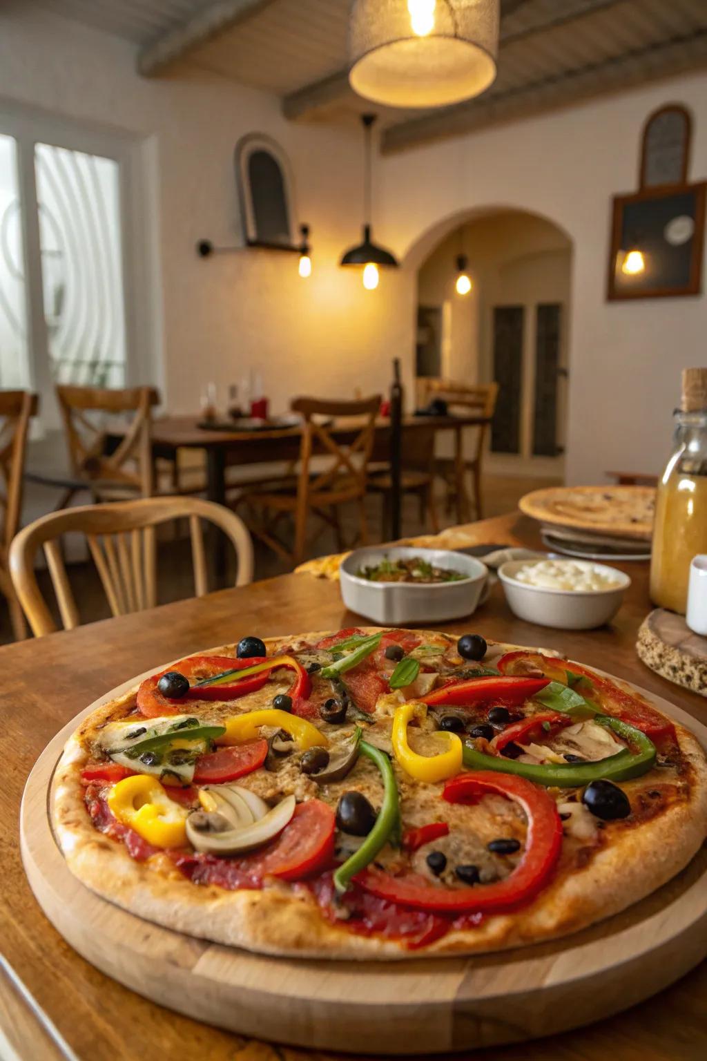 Self-made pizza opens the door to boundless topping creativity.