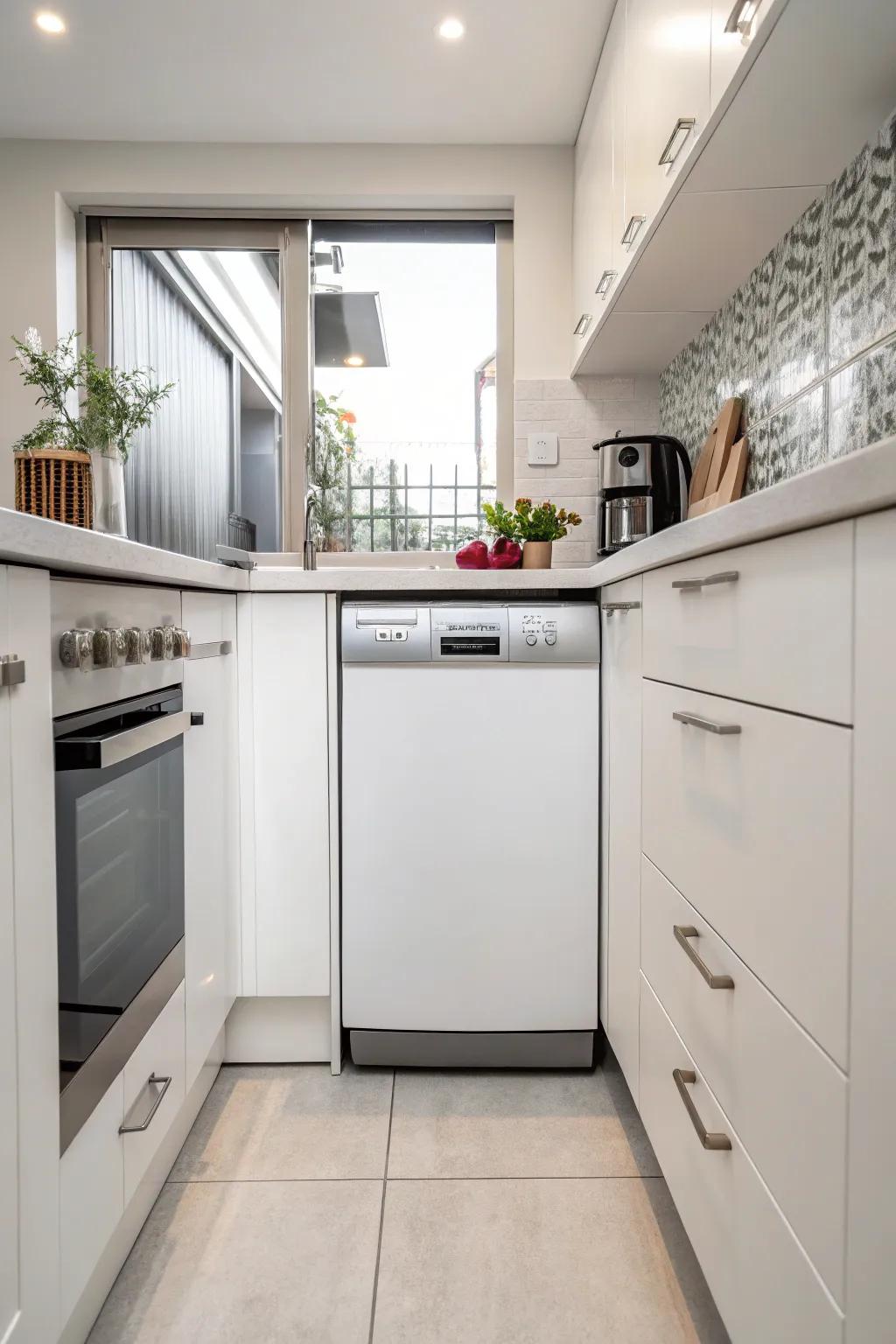 Thin cleaner designed to fit perfectly in small spaces.