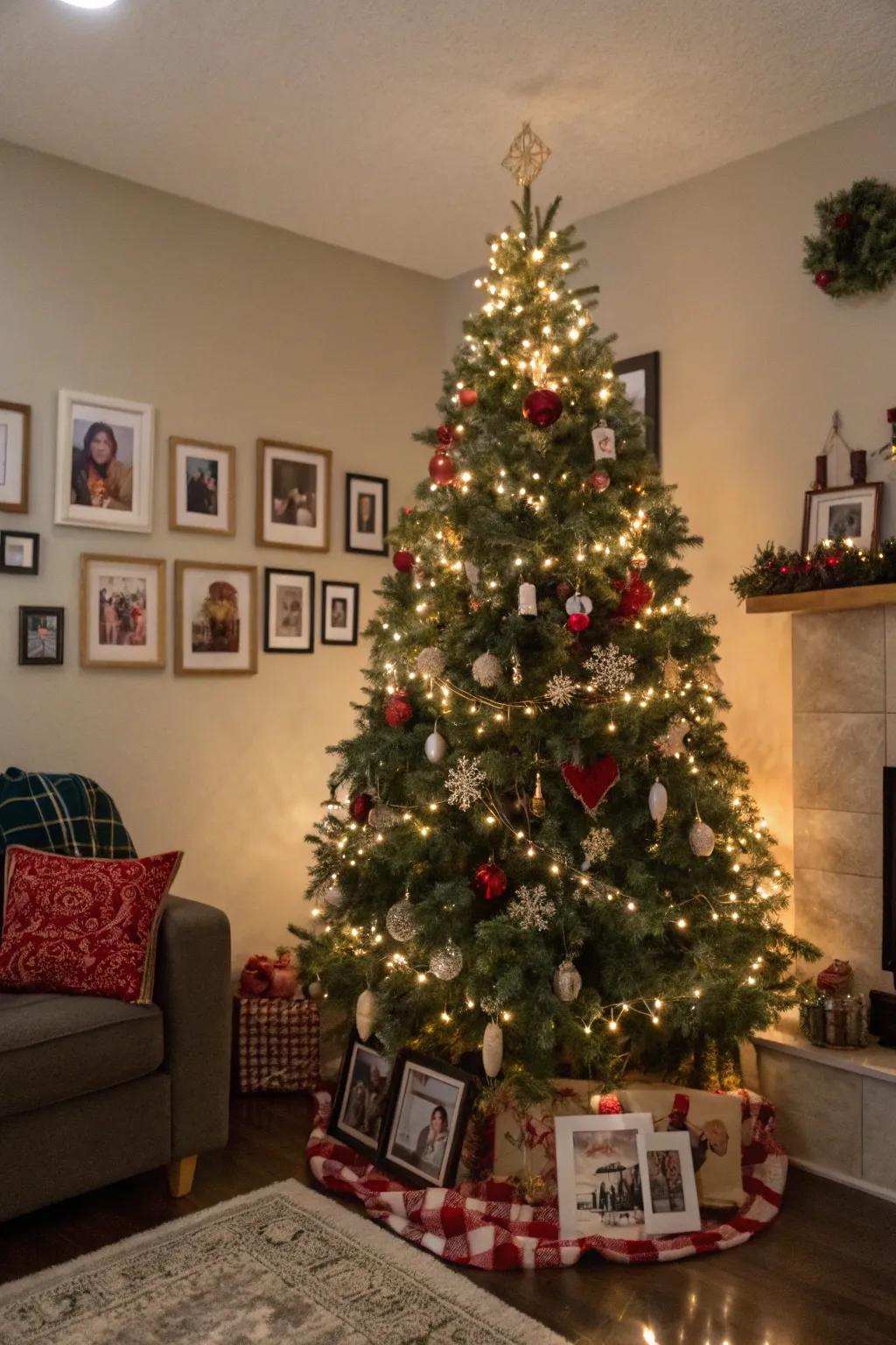 Adored memories as a tree topper.